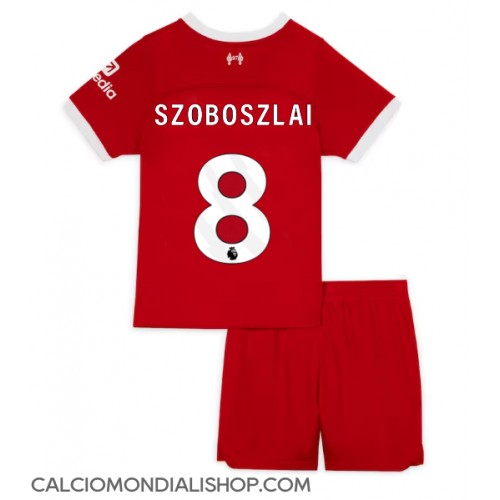 Maglie da calcio Liverpool Szoboszlai Dominik #8 Prima Maglia Bambino 2023-24 Manica Corta (+ Pantaloni corti)